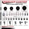 Service Caster 5'' Hard Rubber Swivel 3/4'' Expand Stem Caster Set 2 Total Lock Brakes, 4PK SCC-EXTTL20S514-HRS-2-S-2-34 - alternate 2